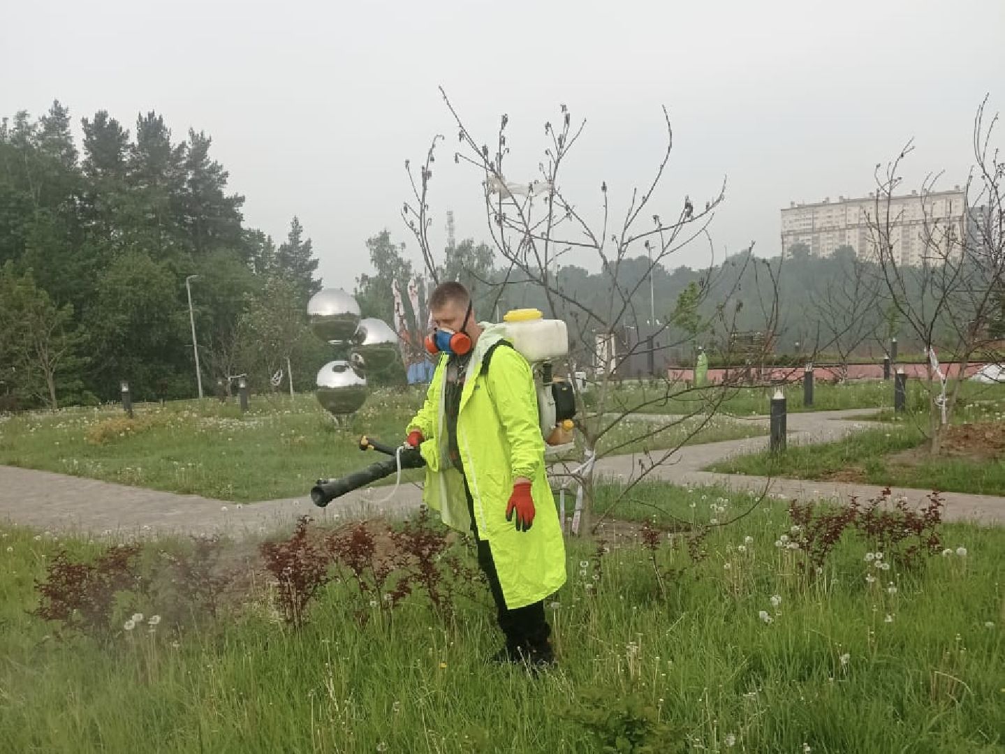 Химки, парк, безопасность, клещи, обработка от клещей