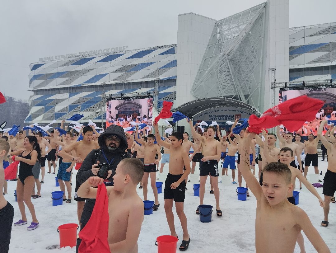 Массовое обливание, закаливание