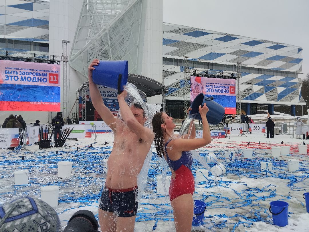 Массовое обливание, закаливание