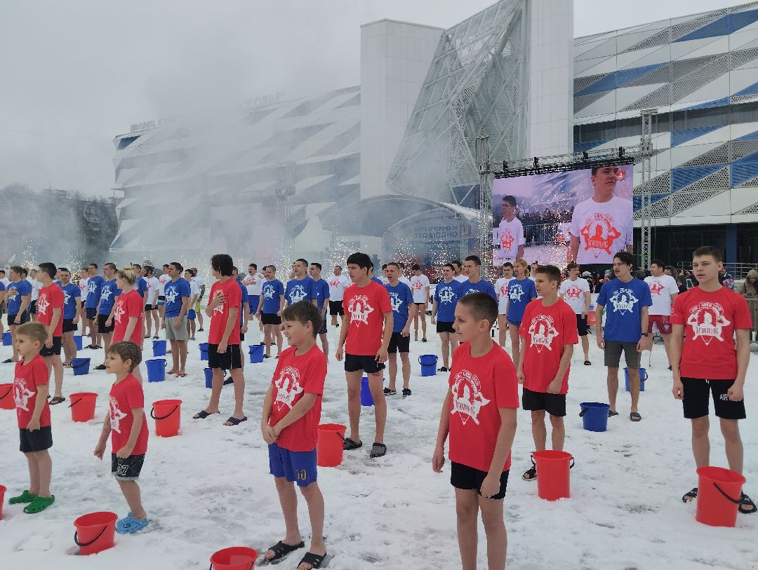 Массовое обливание, закаливание