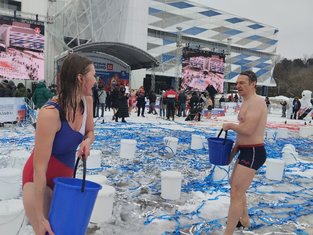 Массовое обливание, закаливание