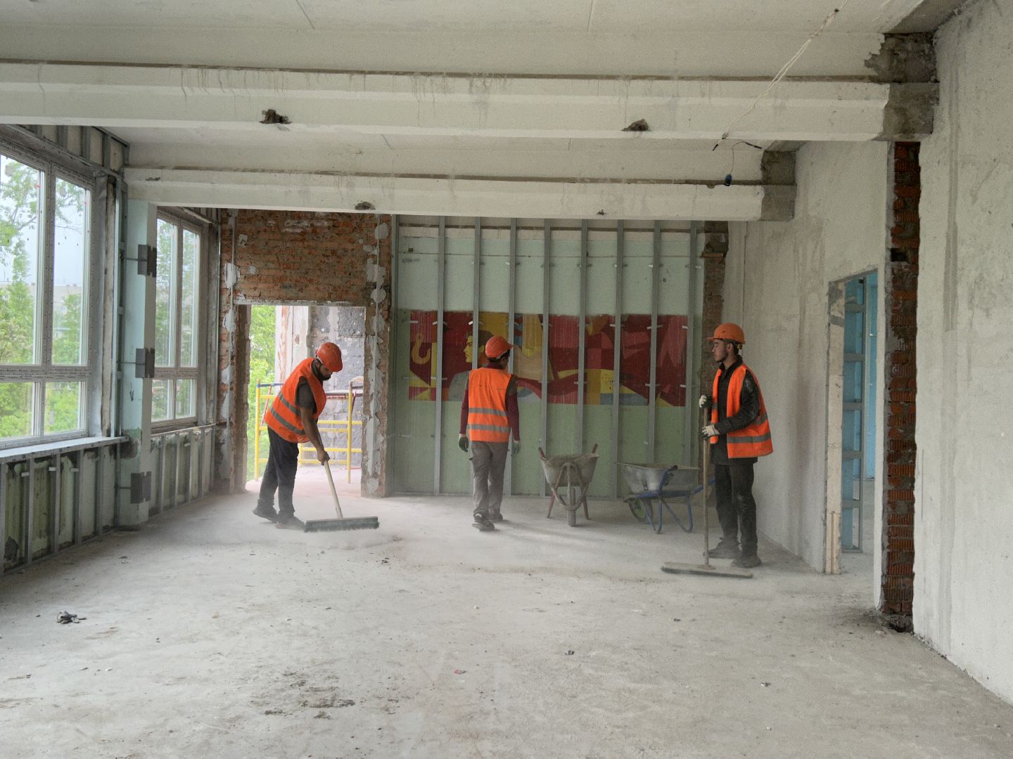 Капитальный ремонт, школа, строительство, Фрязино