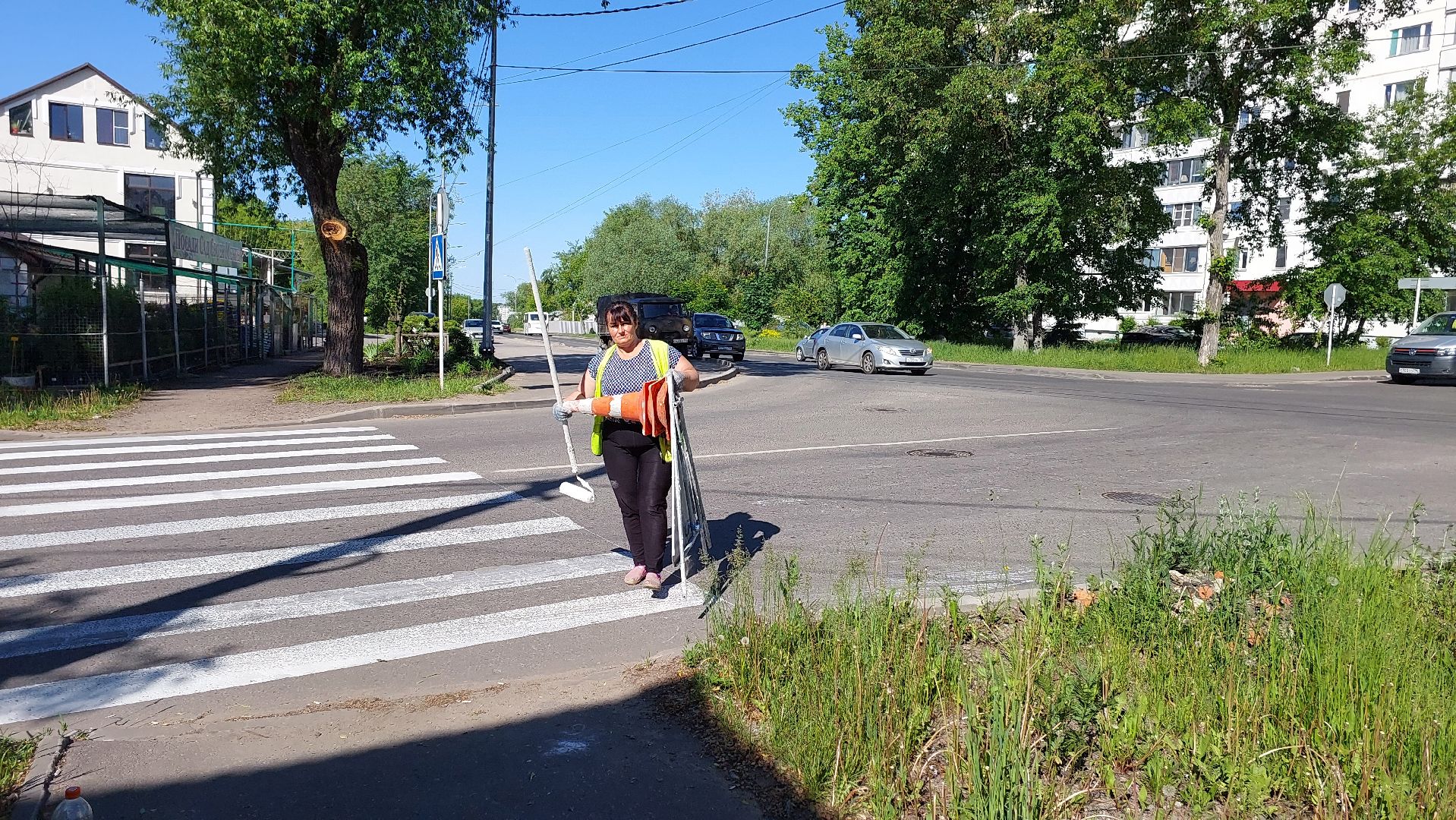 дороги, серпухов, дорожная разметка, пешеходный переход, пешеходная зебра, добродел,