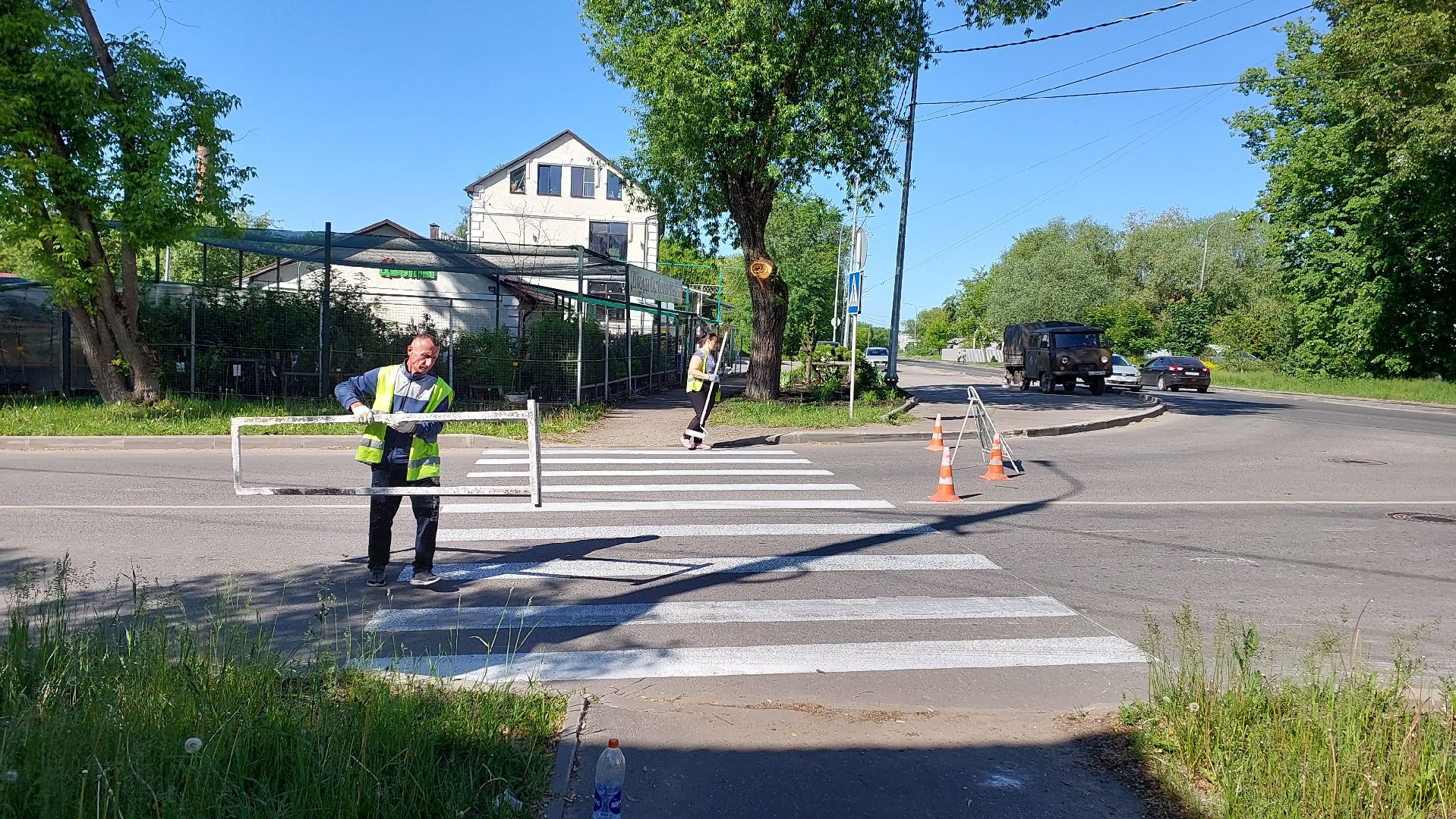 дороги, серпухов, дорожная разметка, пешеходный переход, пешеходная зебра, добродел,
