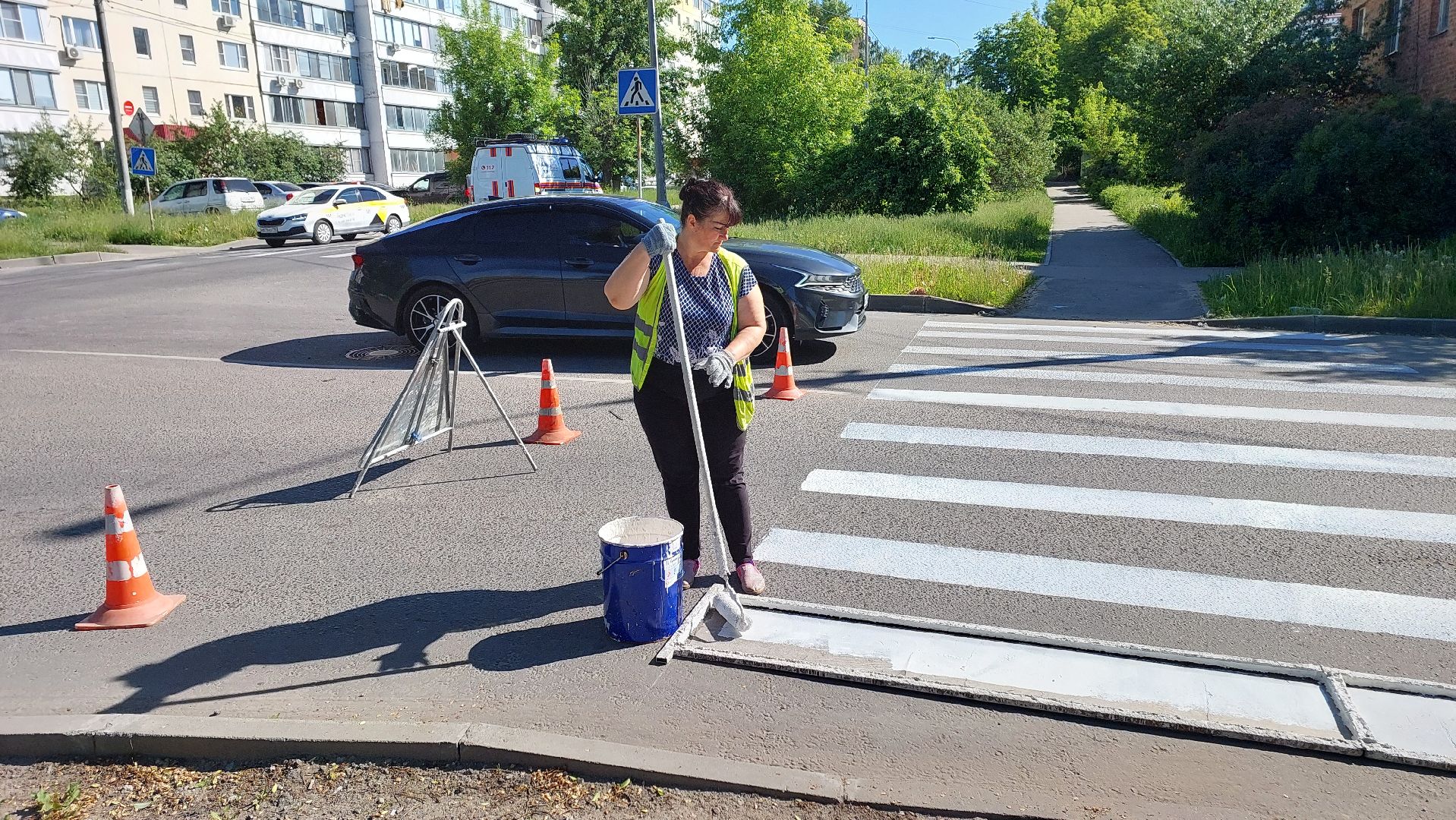 дороги, серпухов, дорожная разметка, пешеходный переход, пешеходная зебра, добродел,