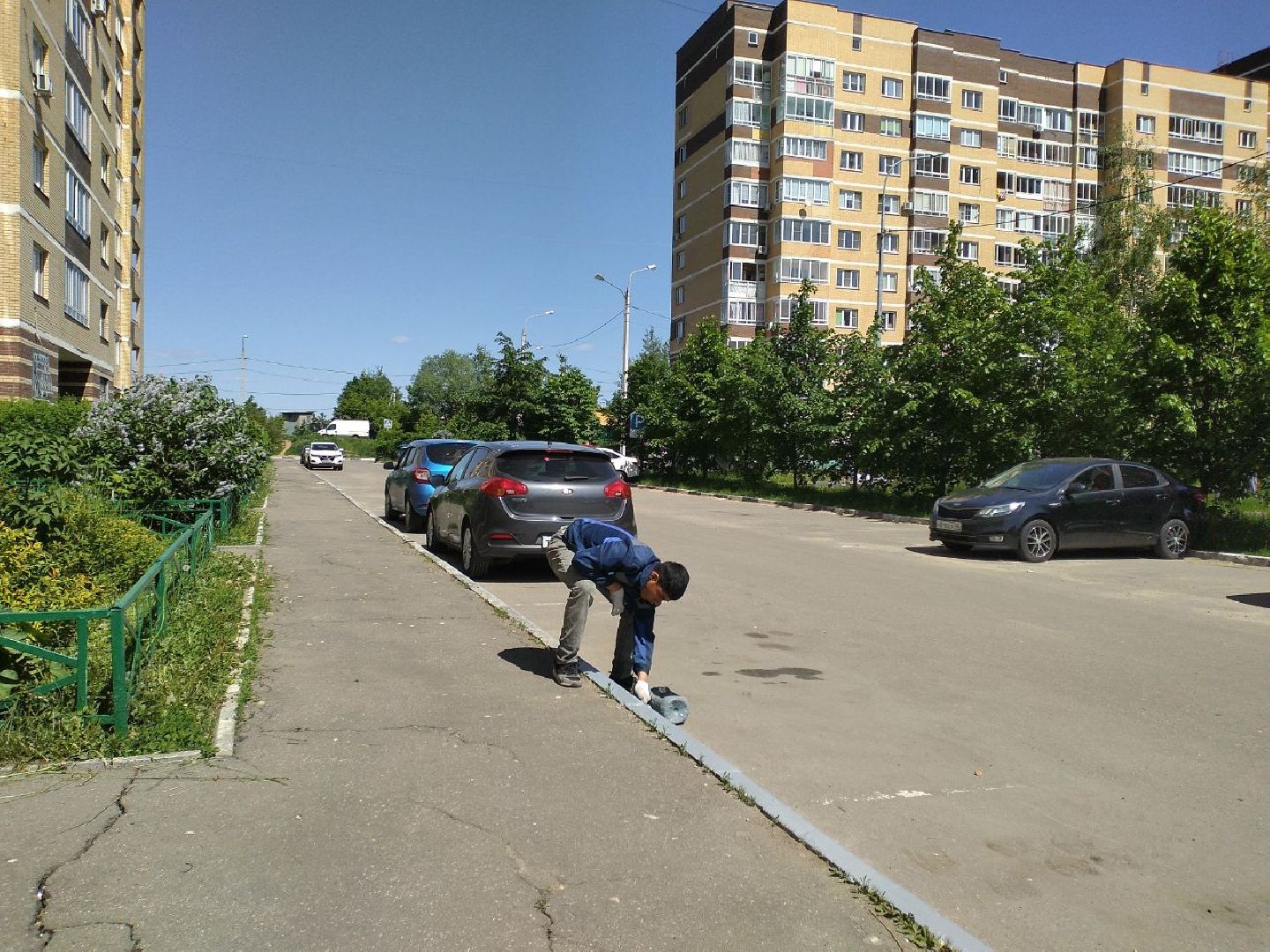 благоустройство, двор, тротуар, Лосино-Петровский