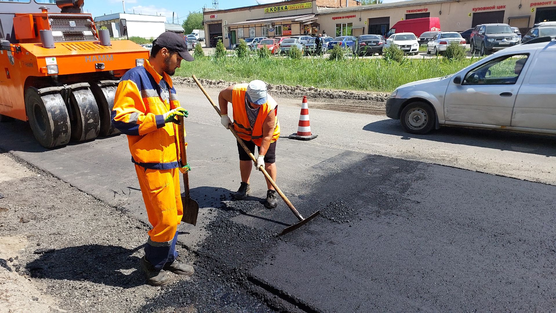 дороги, серпухов, мосавтодор, окское шоссе, асфальт, дорожные работы,