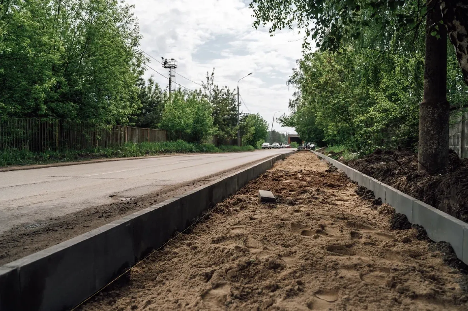 Тротуар, благоустройство, дорога, Щёлково