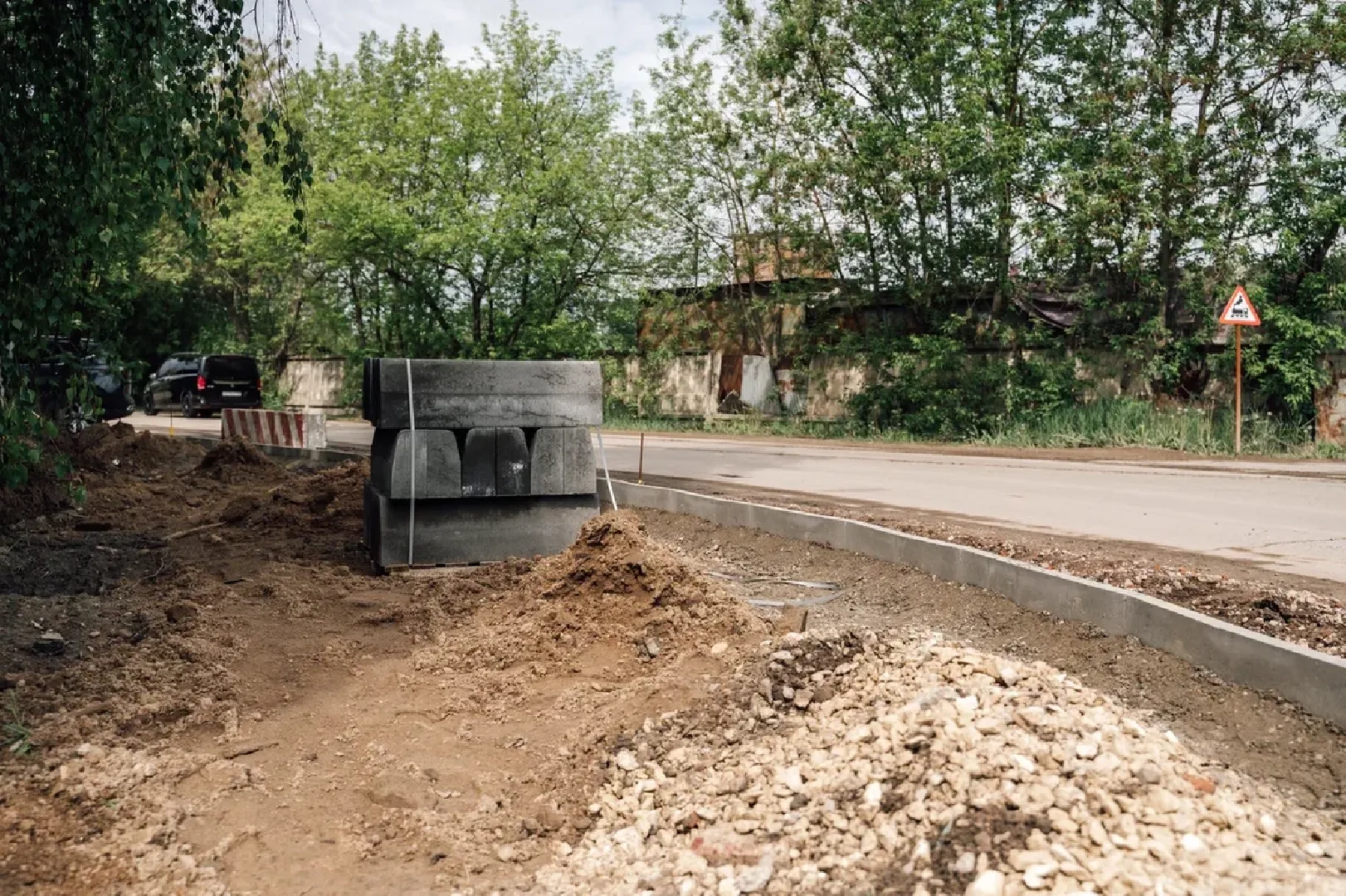 Тротуар, благоустройство, дорога, Щёлково