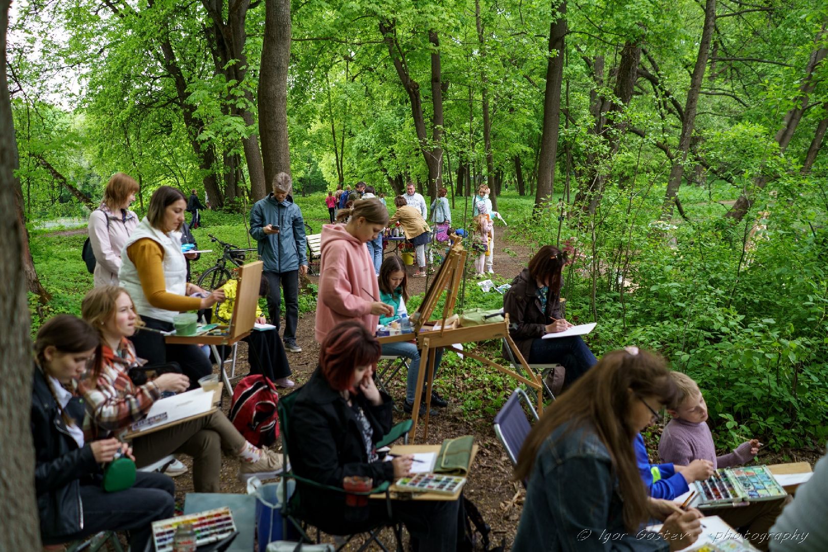 мастер-класс, живопись, акварель, усадьба, Быково
