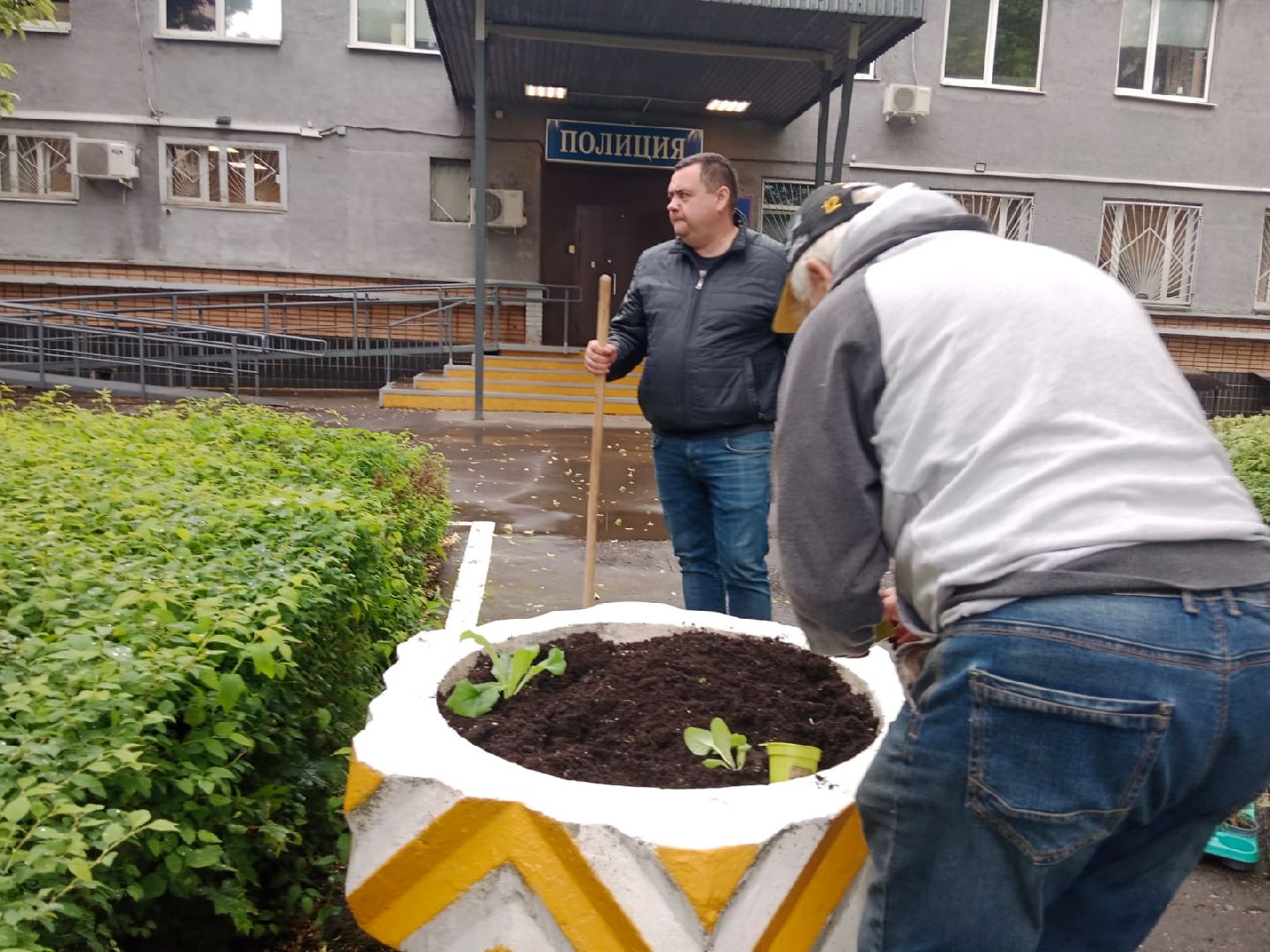 Город-сад, волонтёры, отдел, полиции, цветы