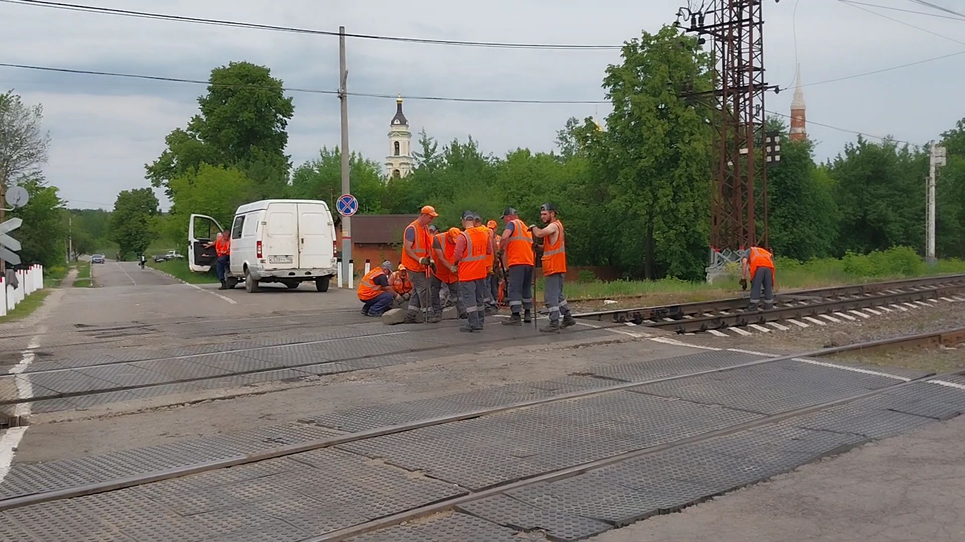коломна, железнодорожный переезд, ремонт