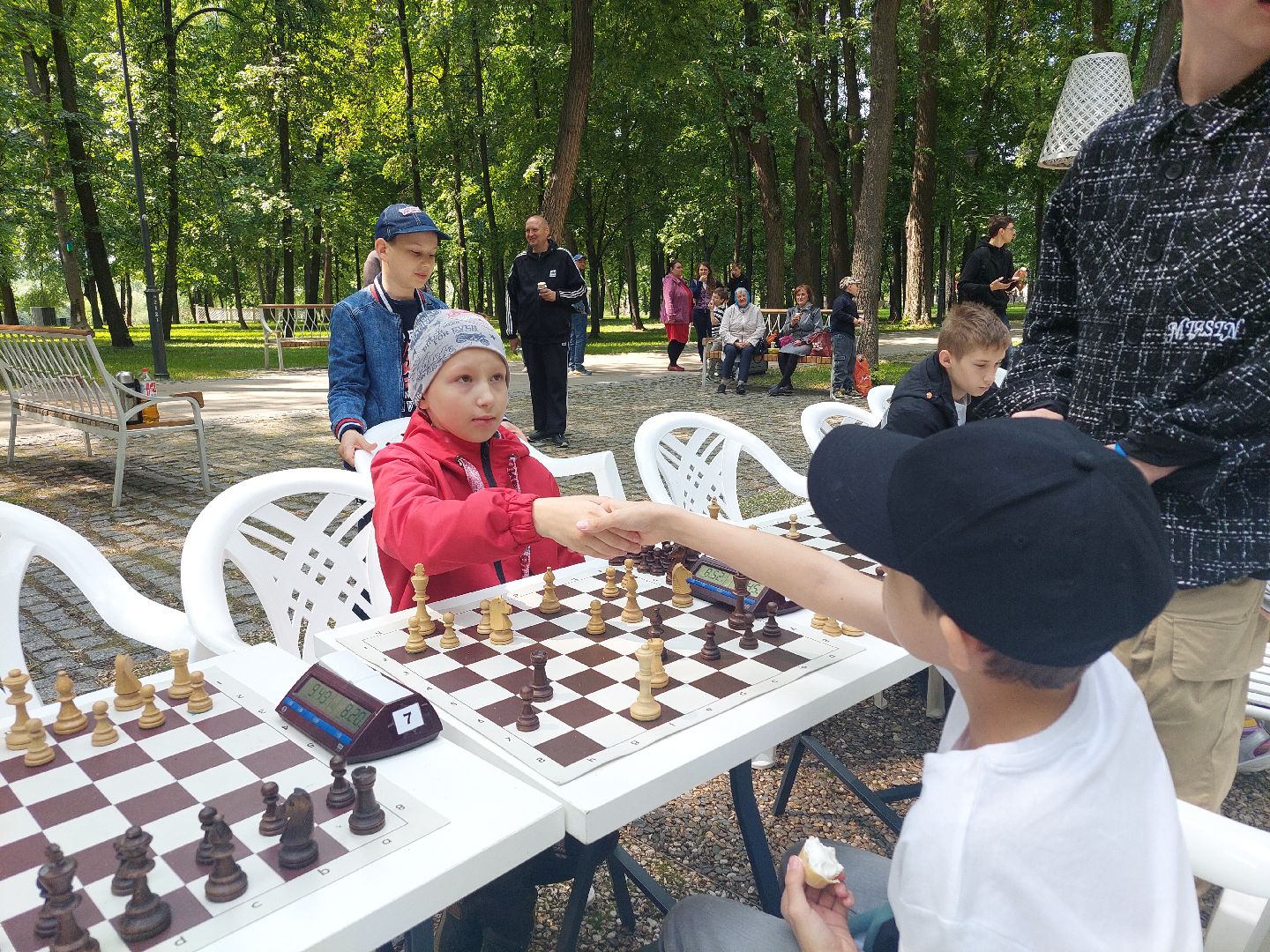 шахматный турнир, парк Кривякино, дети