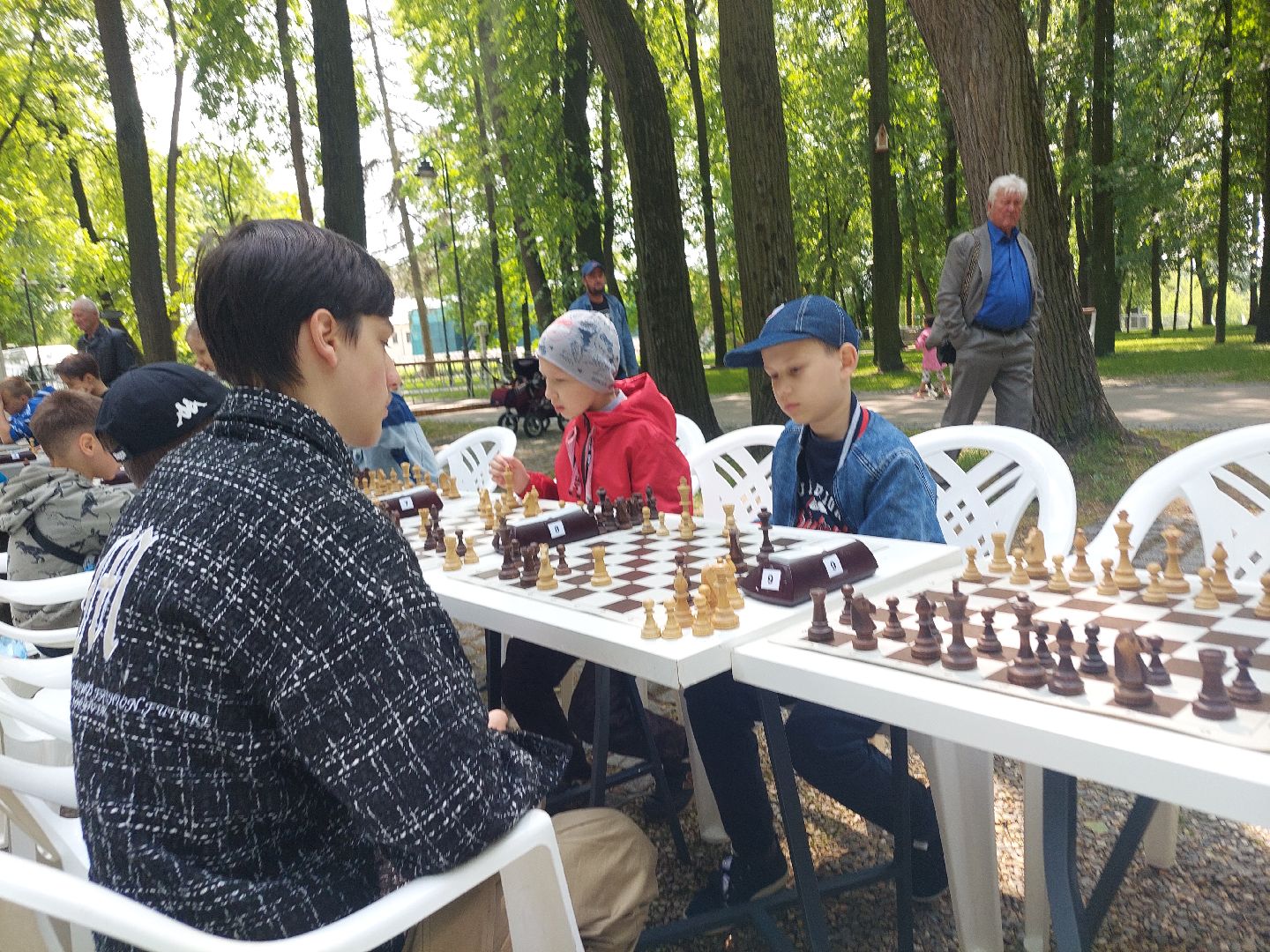 шахматный турнир, парк Кривякино, дети