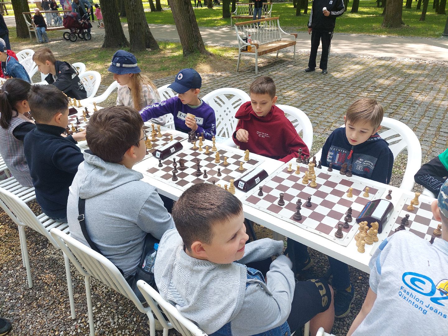 шахматный турнир, парк Кривякино, дети