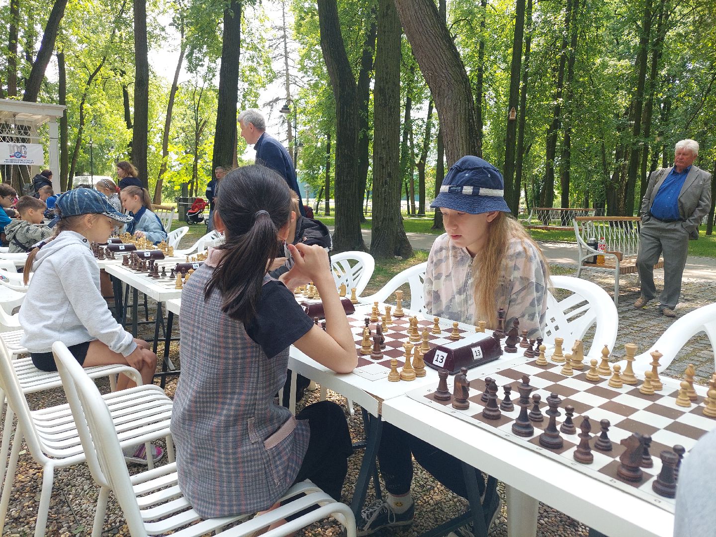 шахматный турнир, парк Кривякино, дети