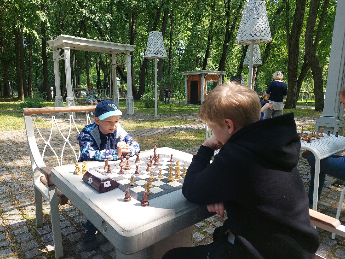шахматный турнир, парк Кривякино, дети