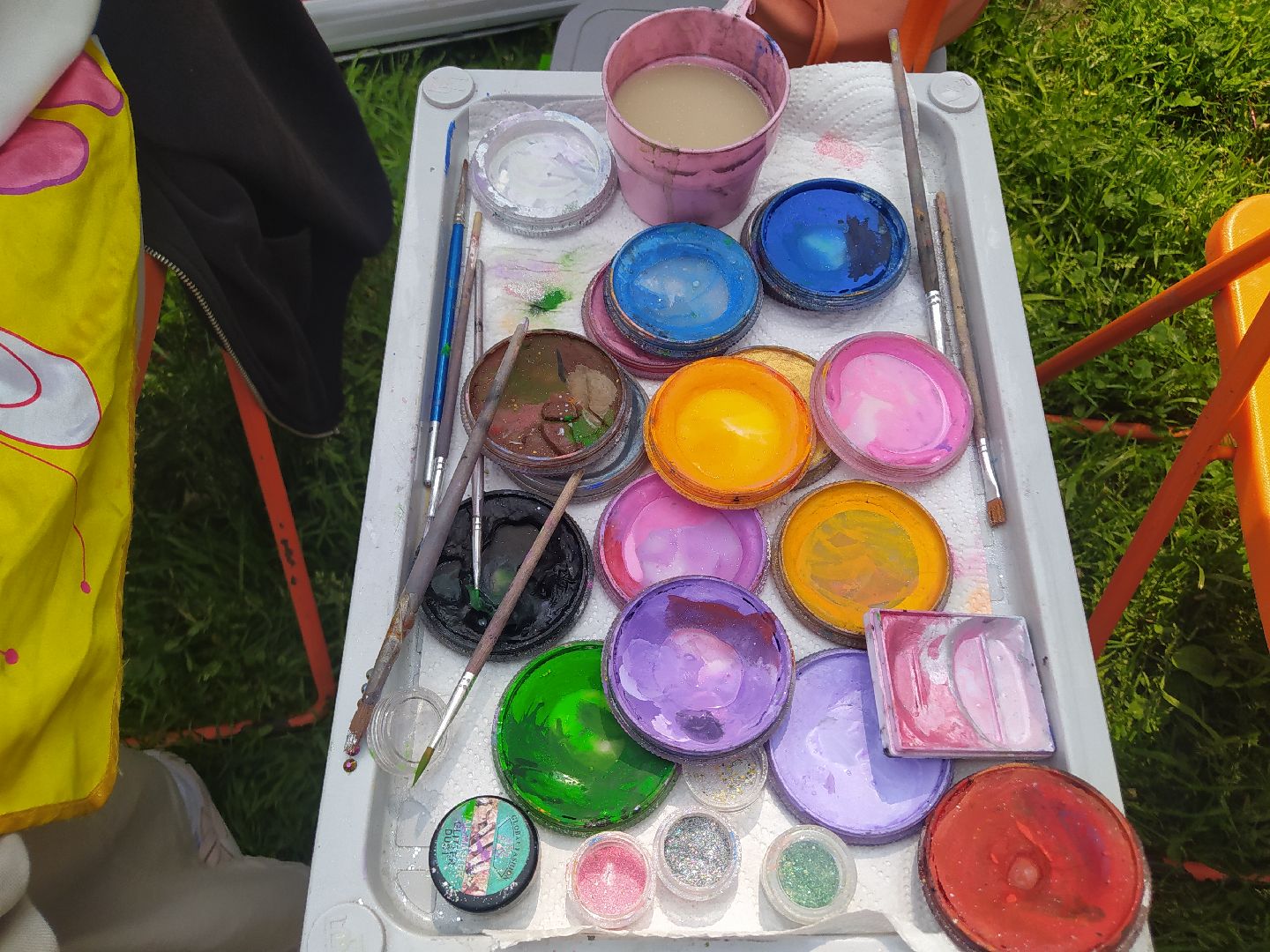 Аквагрим, дети, праздник, парк