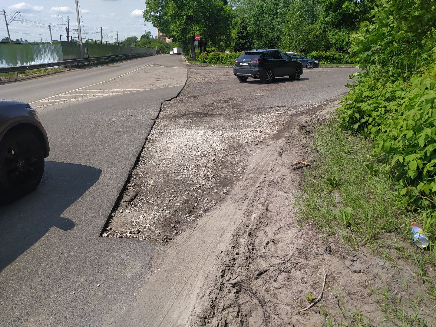 Асфальт, замена, дорога, город