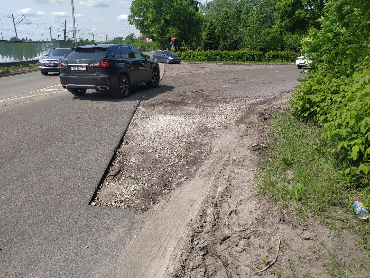 Асфальт, замена, дорога, город