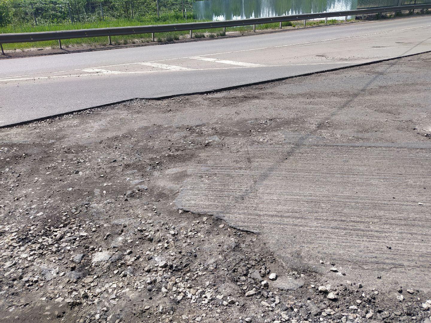 Асфальт, замена, дорога, город