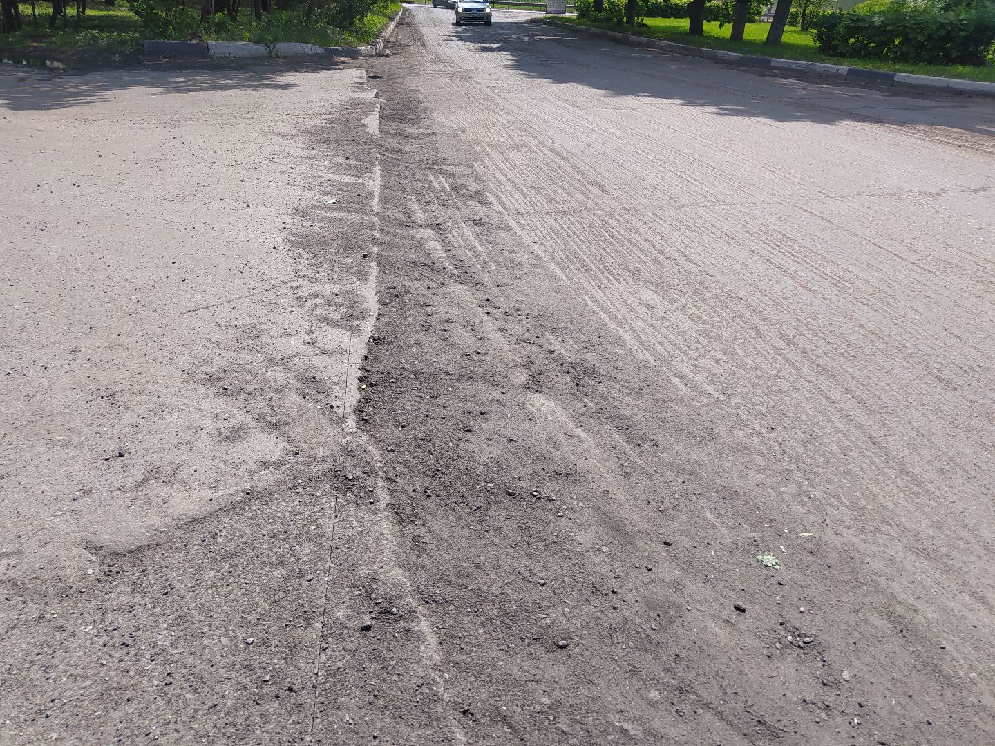 Асфальт, замена, дорога, город