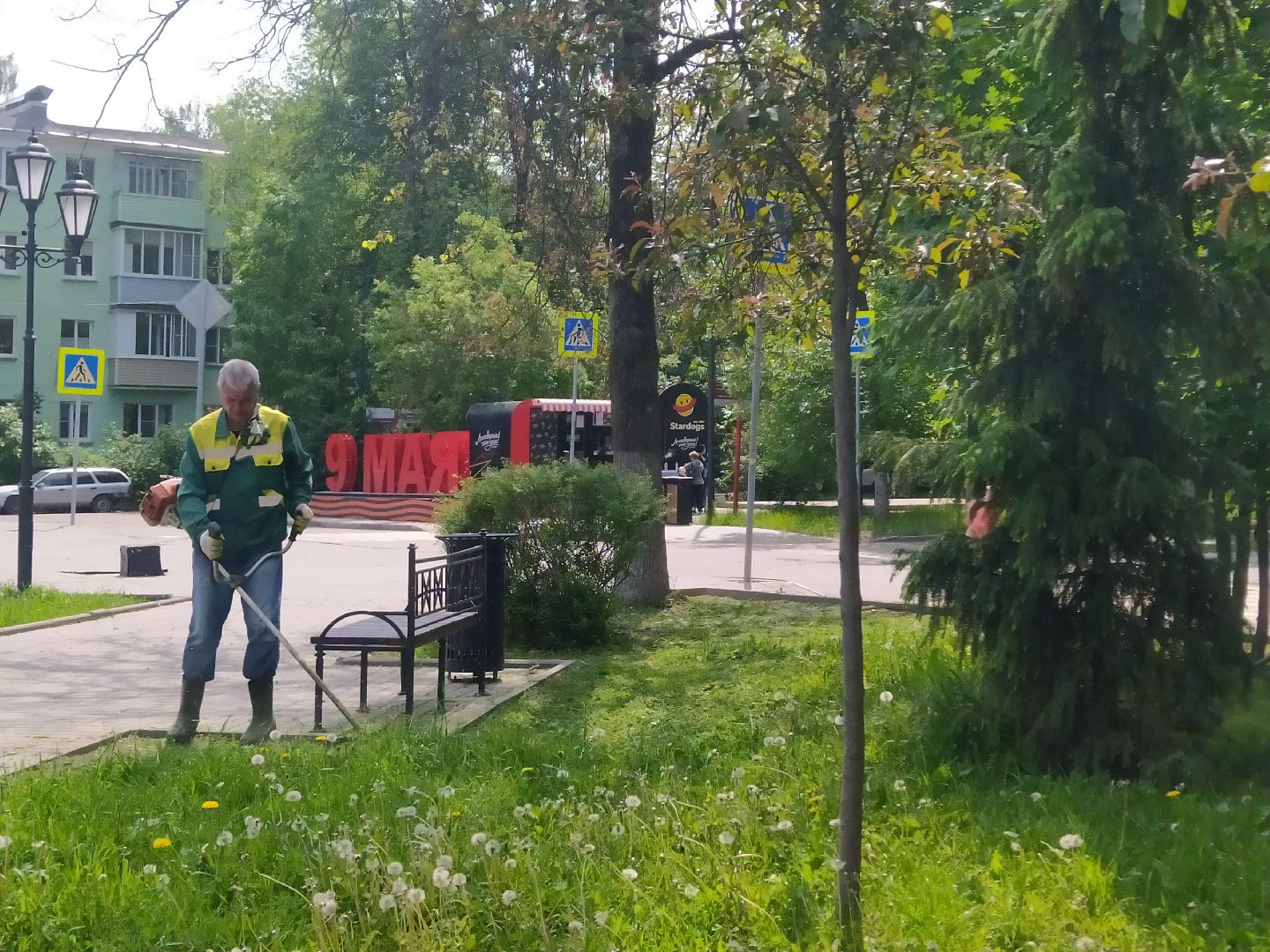 Газон, благоустройство, город