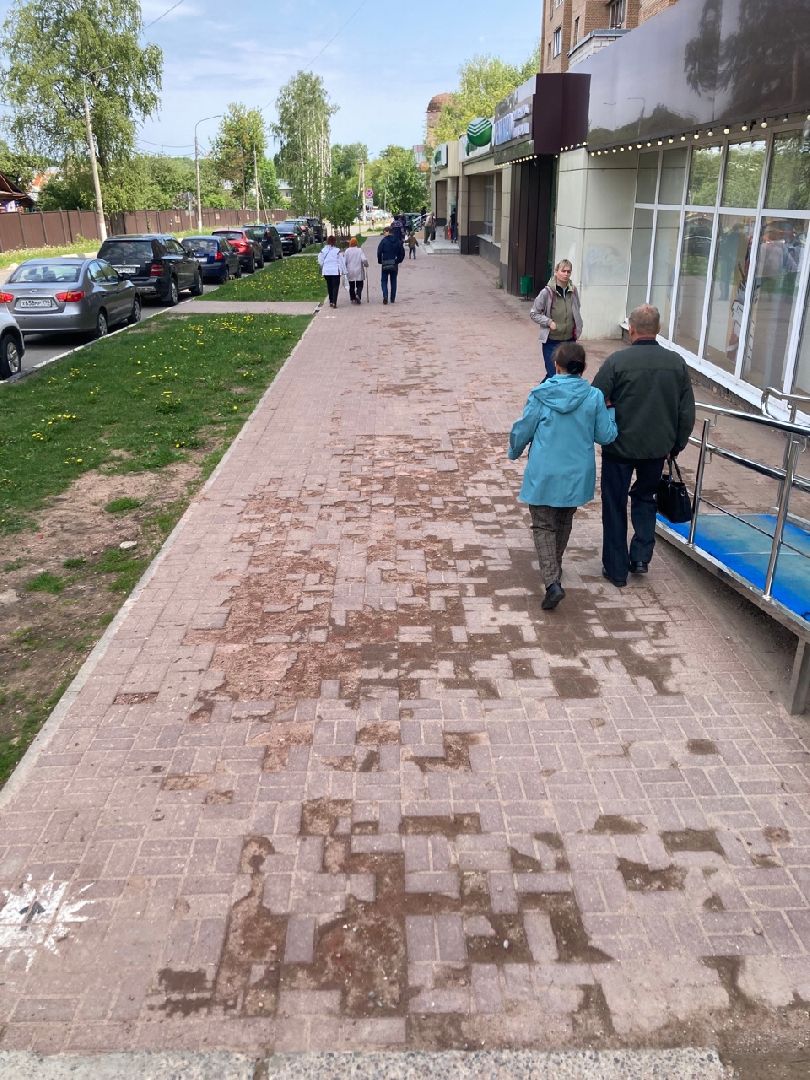 Солнечногорск, благоустройство, улица Дзержинского, Бастилия, замена плитки