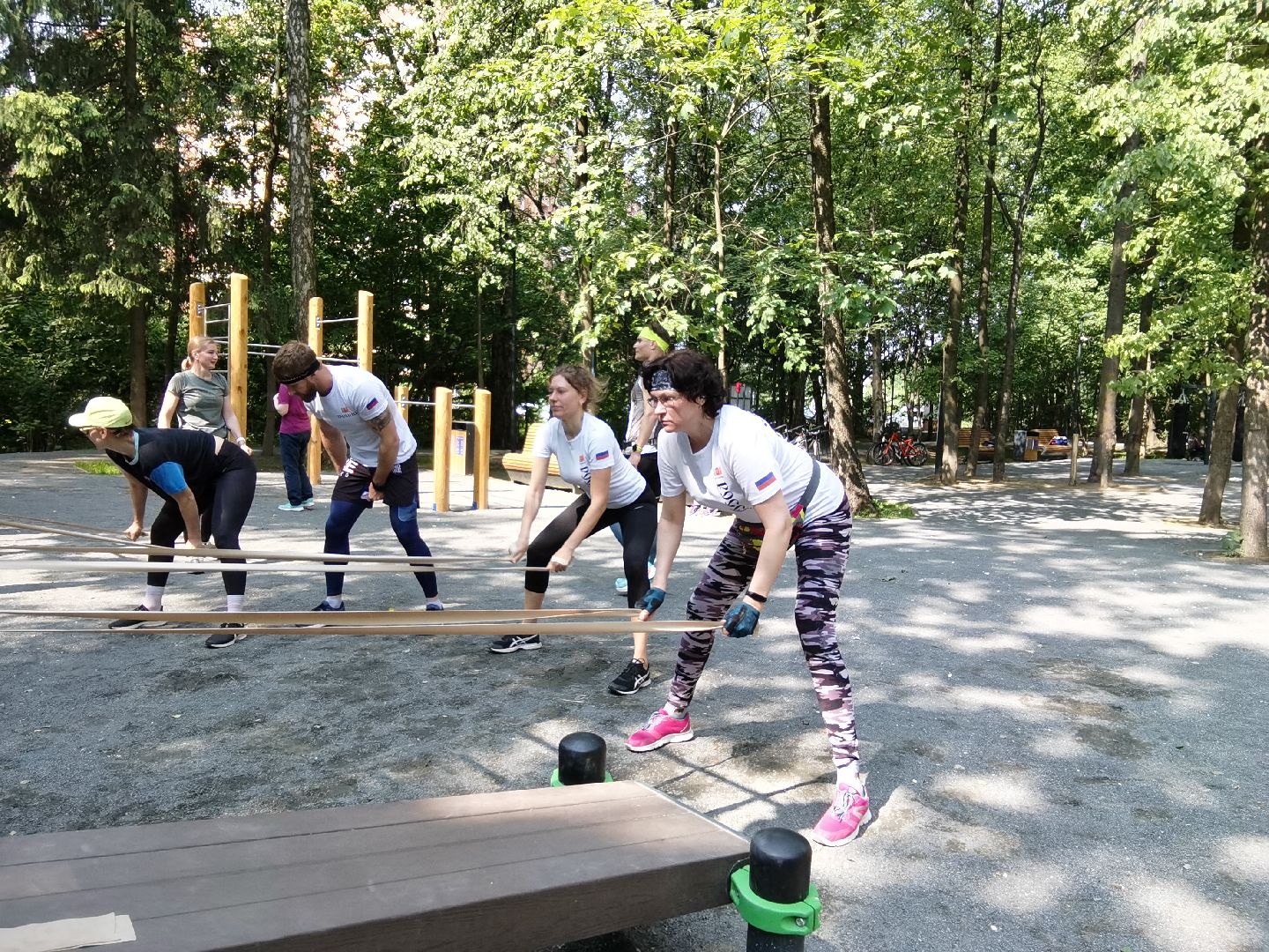 Балашиха, Ольгинский лесопарк, микрорайон Новое Павлино, Троянцы, спорт, патриотизм, пробежки, йога, тренировки в Ольгинском лесопарке