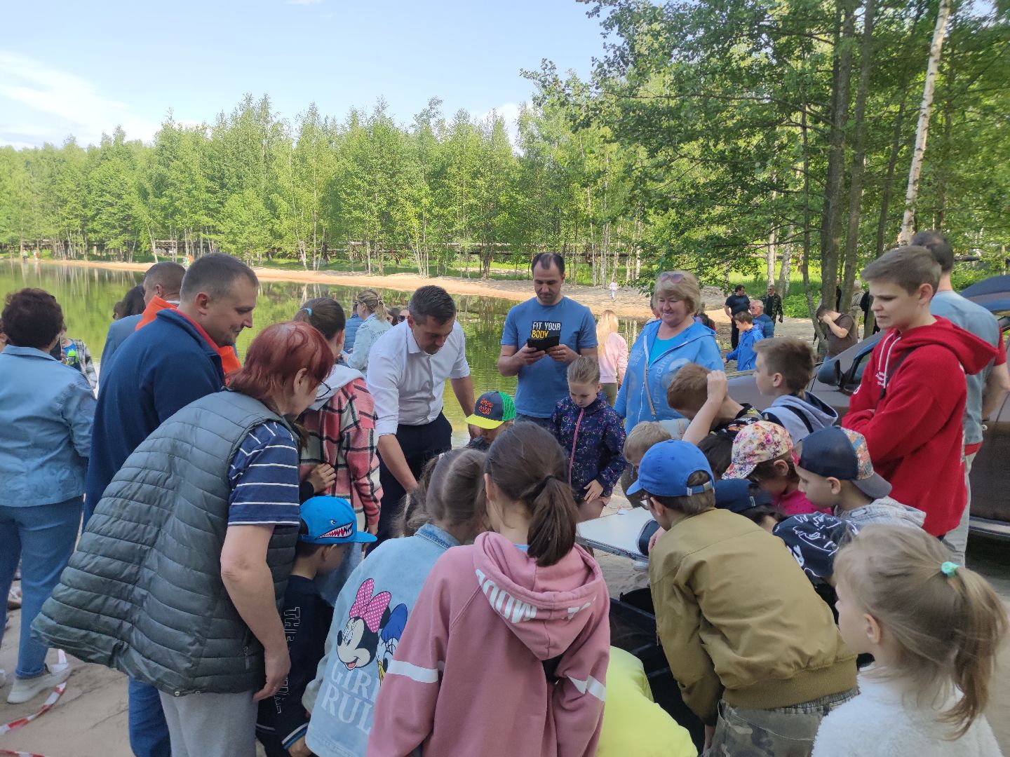 Губернаторская программа, зарыбление пруда, экологическая акция, Дубна