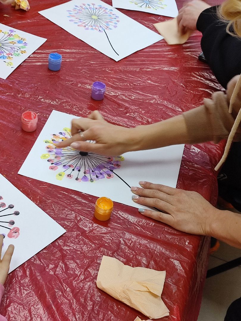 #мастеркласс, #талдом, #паркпобеды, #рисование, #пальчиковыекраски, #одуванчики