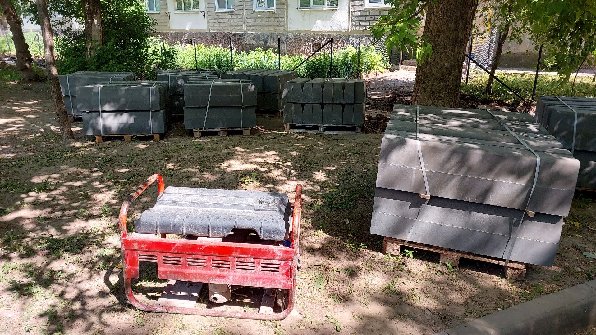 двор, благоустройство, асфальт, дороги, бордюры, серпухов,