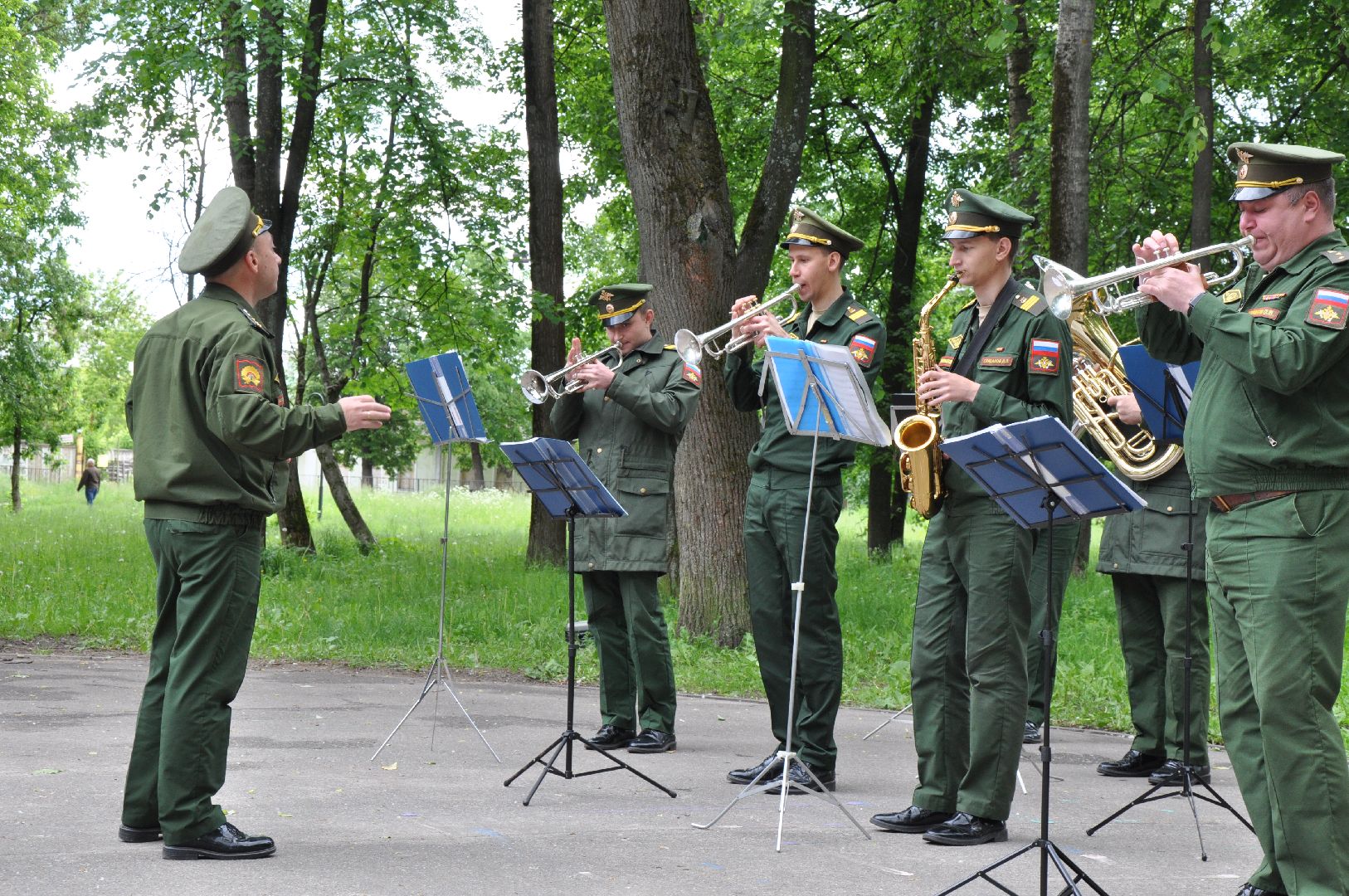 парк, оркестр, военный оркестр, серпухов, досуг, музыка,