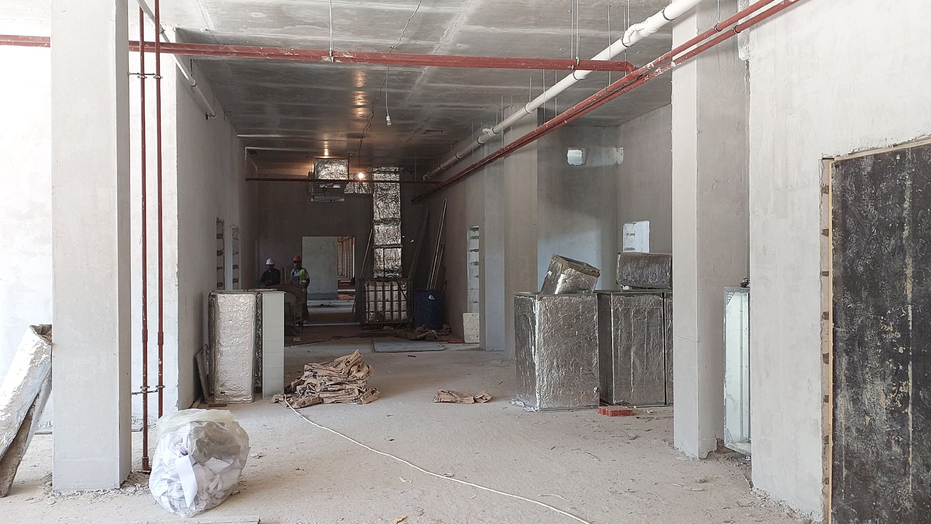 строительство, поликлиника, медицина, серпухов, ивановские дворики, штукатурка,