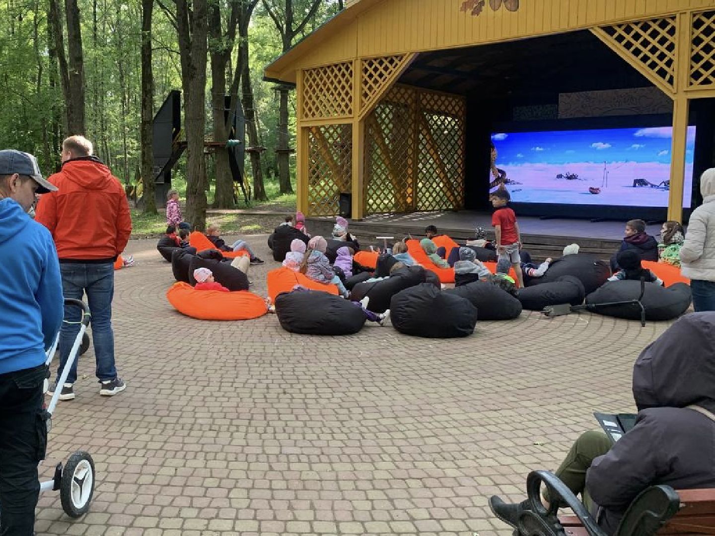 Химки, парк, культура, летний кинотеатр, кинопоказ, дети