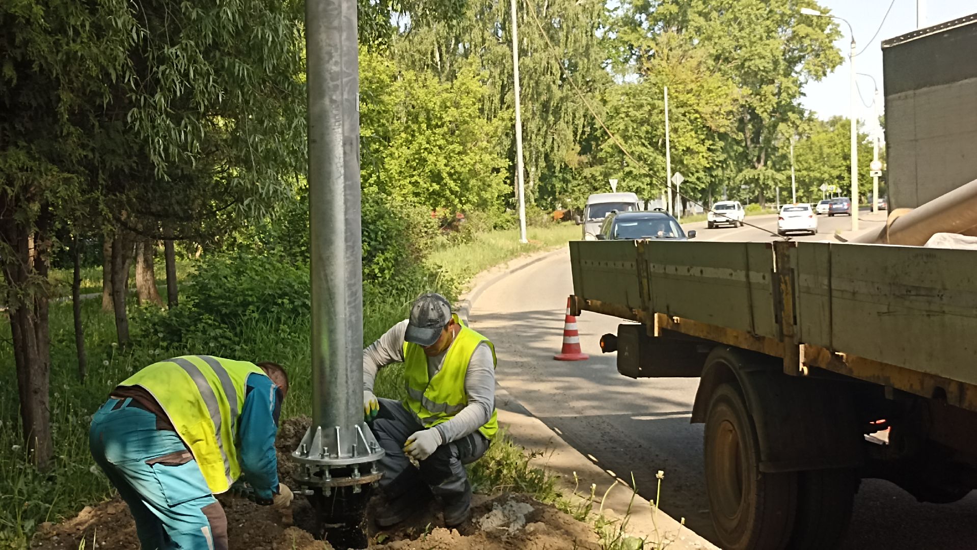Серпухов, Подмосковье, благоустройство, освещение, опоры