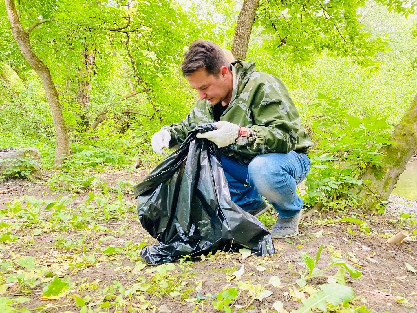 Домодедово, экология, уборка территории, берег реки