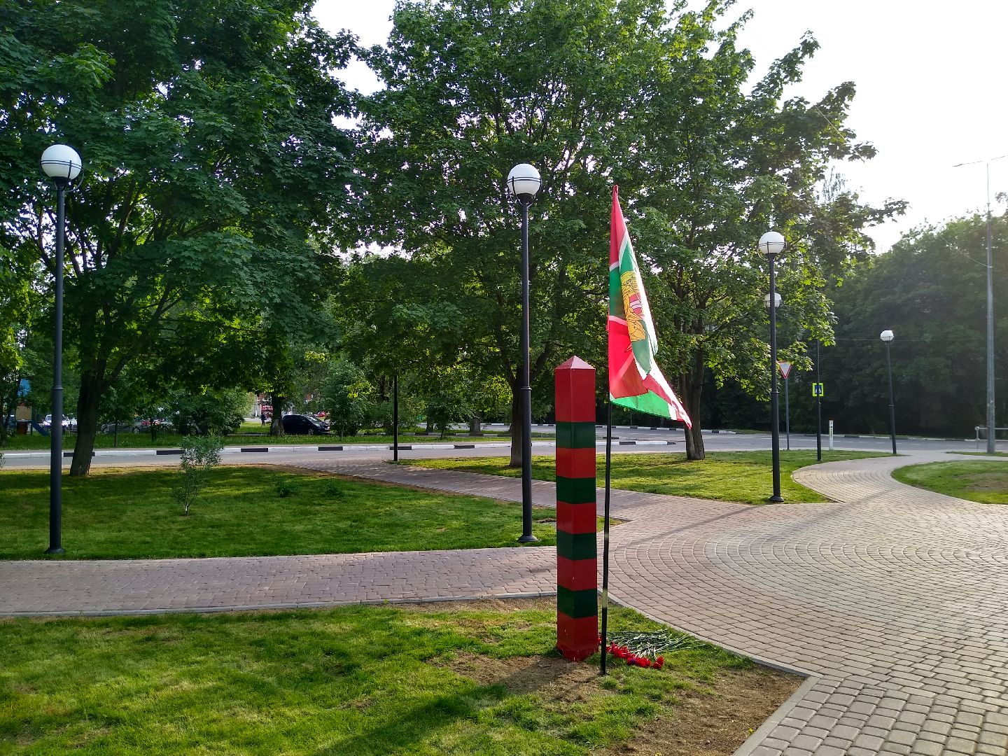 Раменское, благоустройство, музей боевой техники, пограничный столб