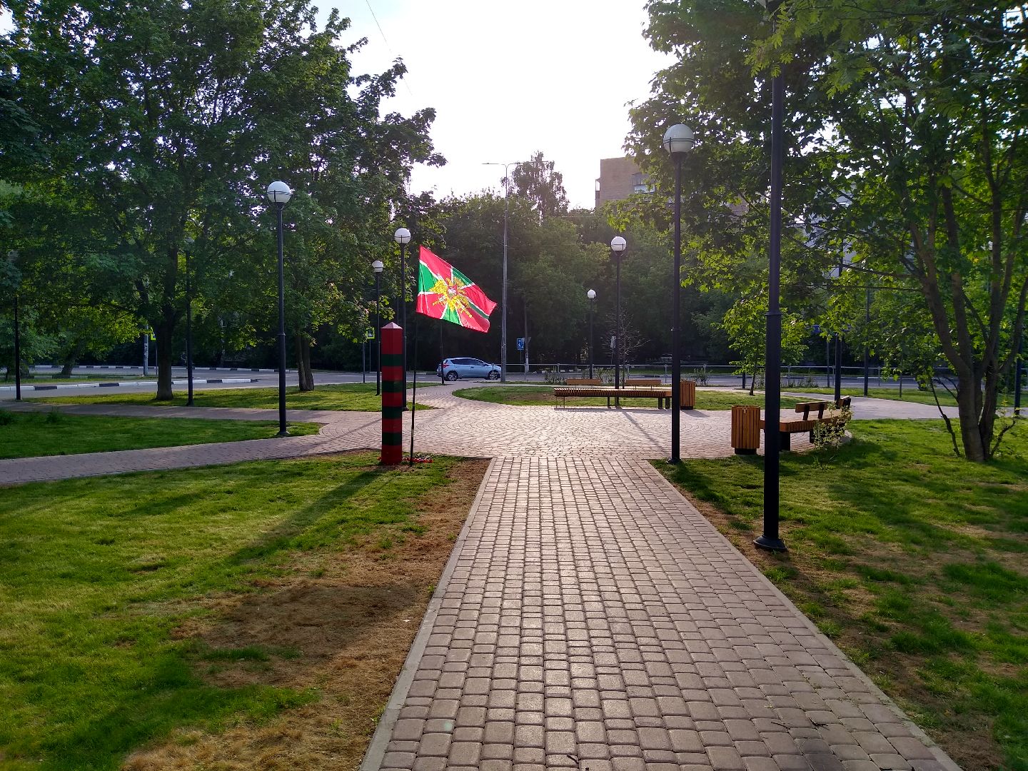 Раменское, благоустройство, музей боевой техники, пограничный столб