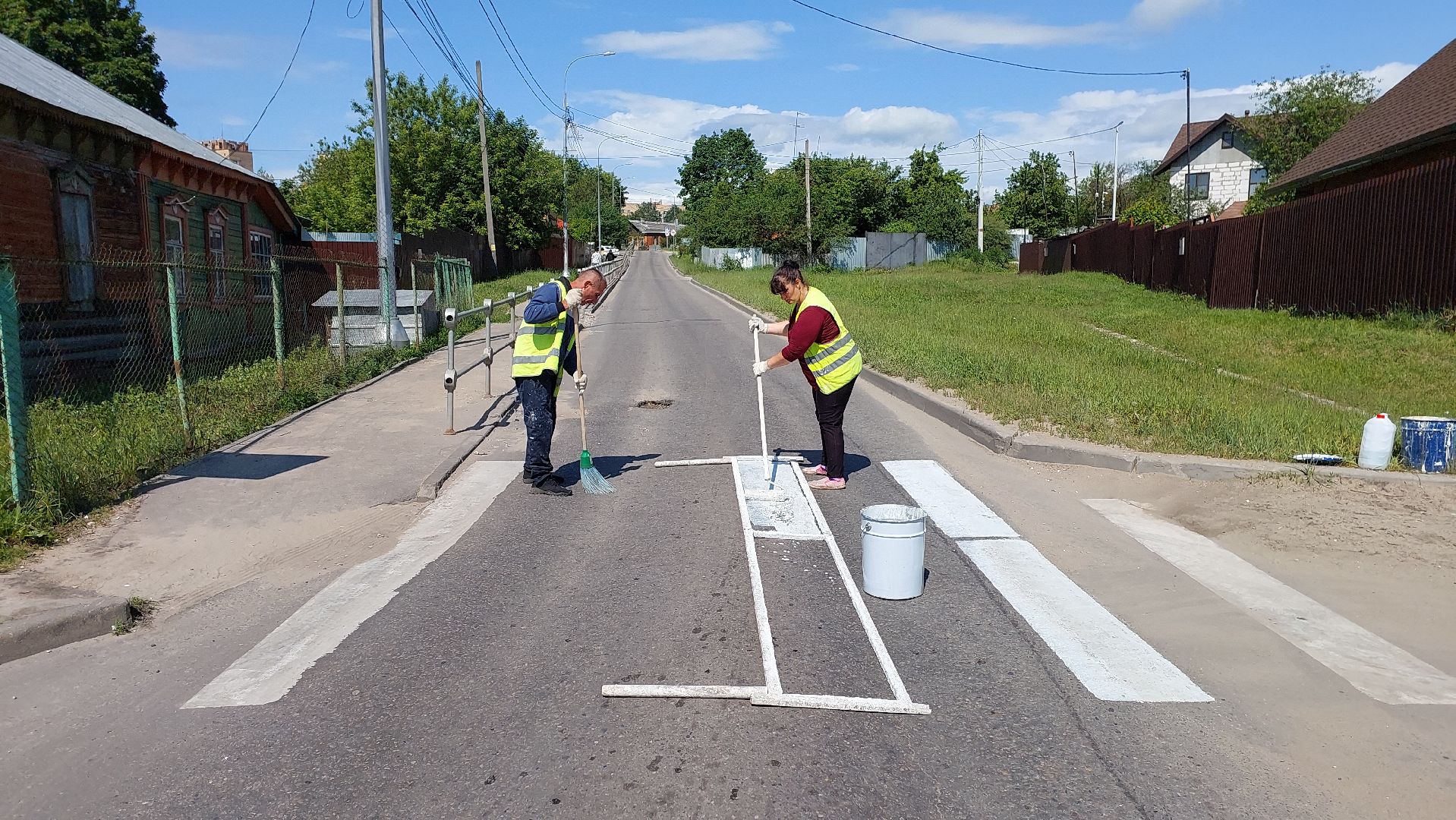 серпухов, зебра, дороги, пешеходный переход, дорожная разметка, добродел,
