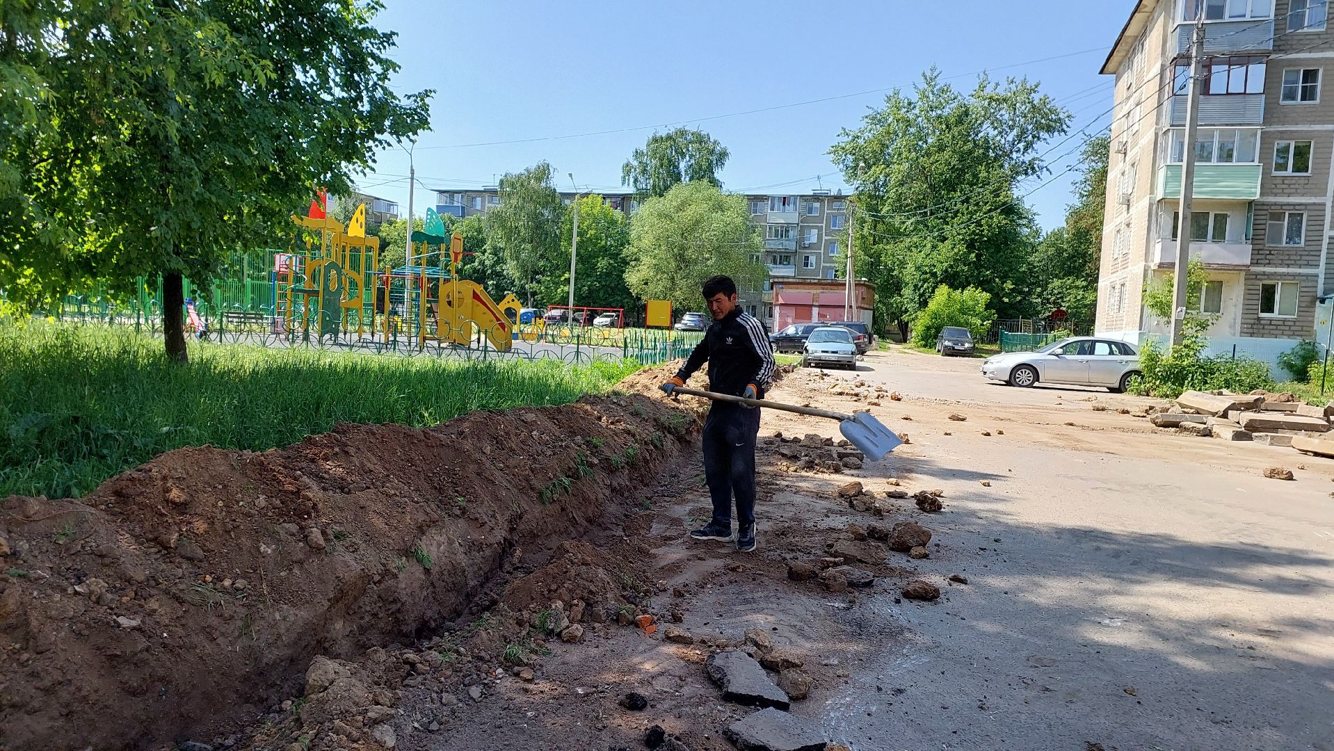 благоустройство, строительство, серпухов, асфальт, бордюры, парковки,