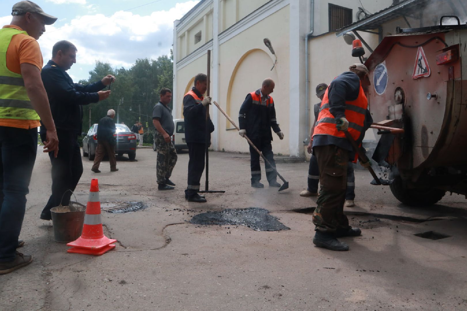 Пущино, ямочный ремонт