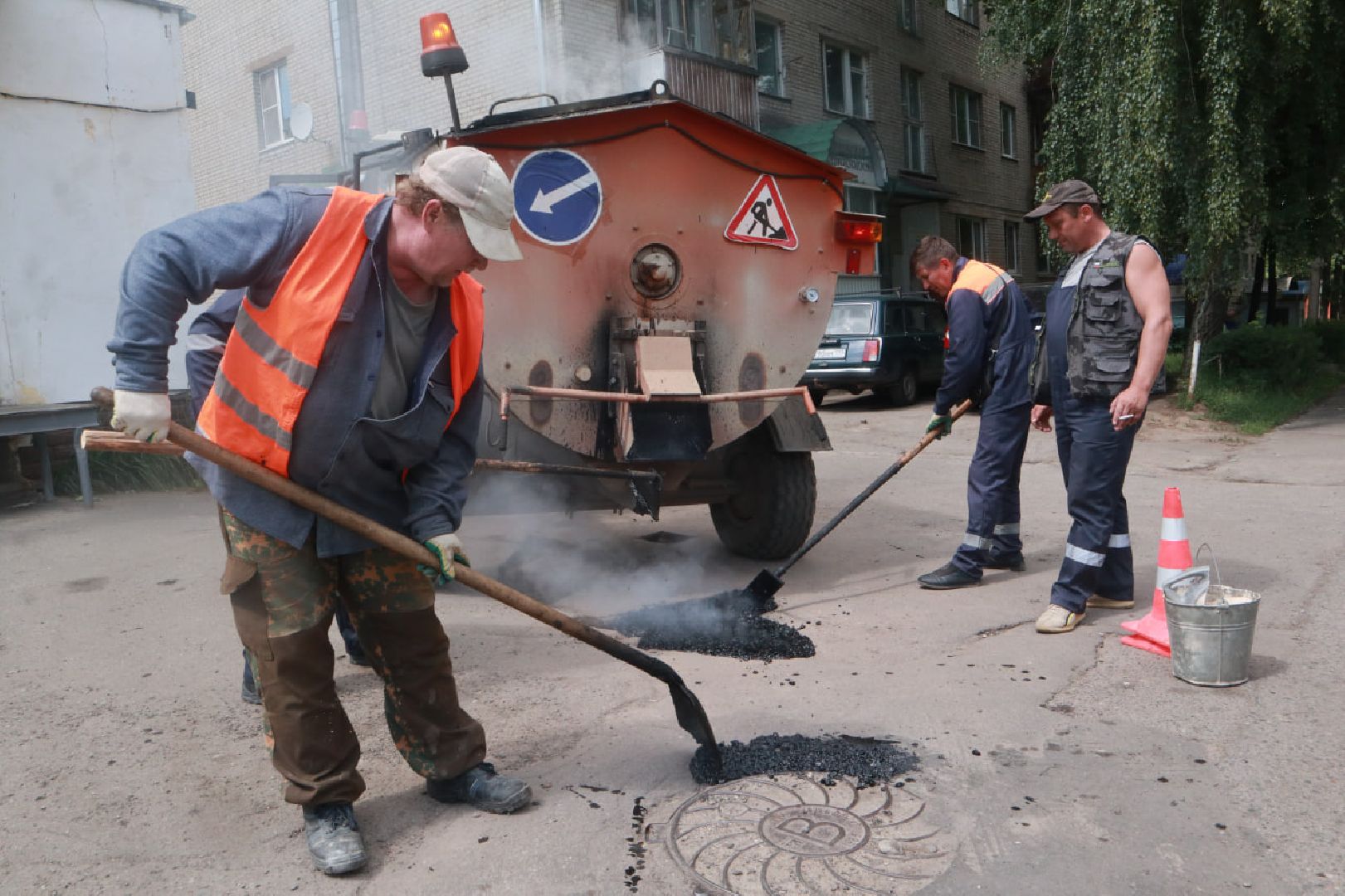 Пущино, ямочный ремонт