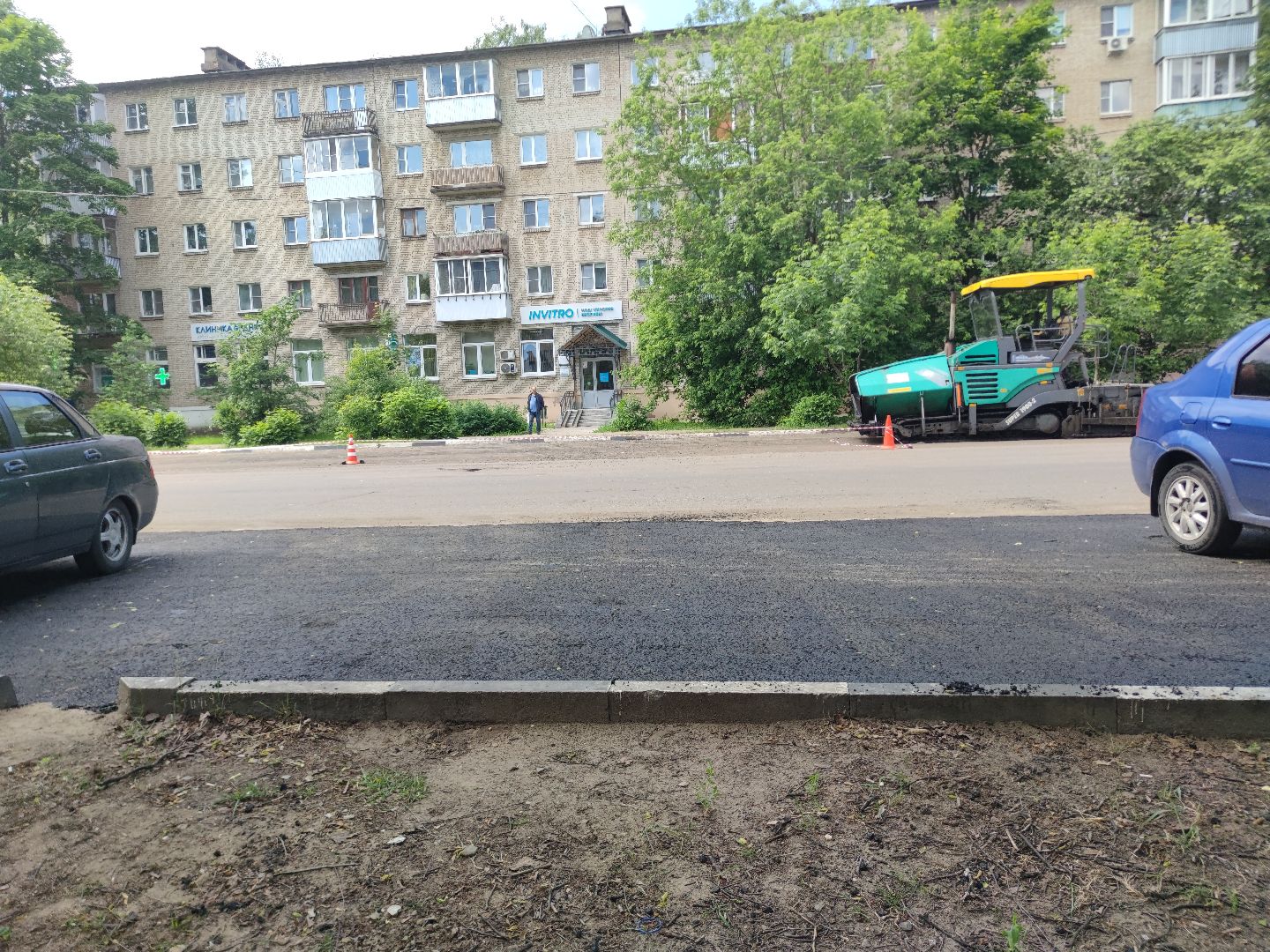 Ремонт дорог, плановый ремонт, укладка асфальта, Дубна