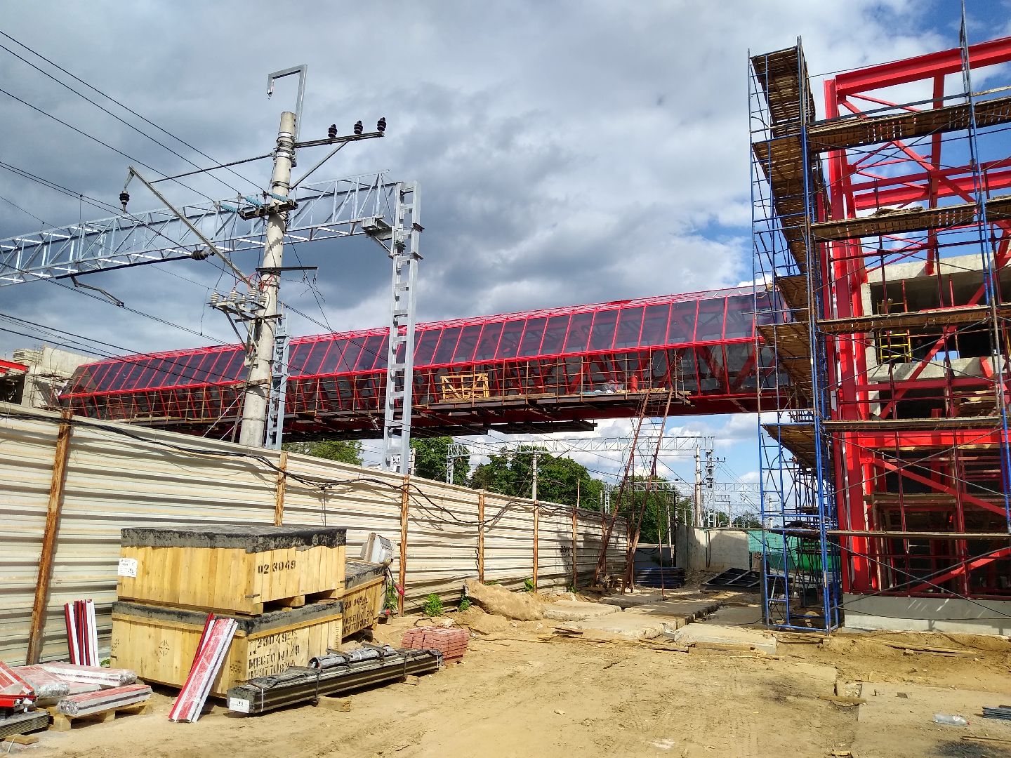 Раменское, транспорт, мост в Удельной, остекление пролётного сооружения