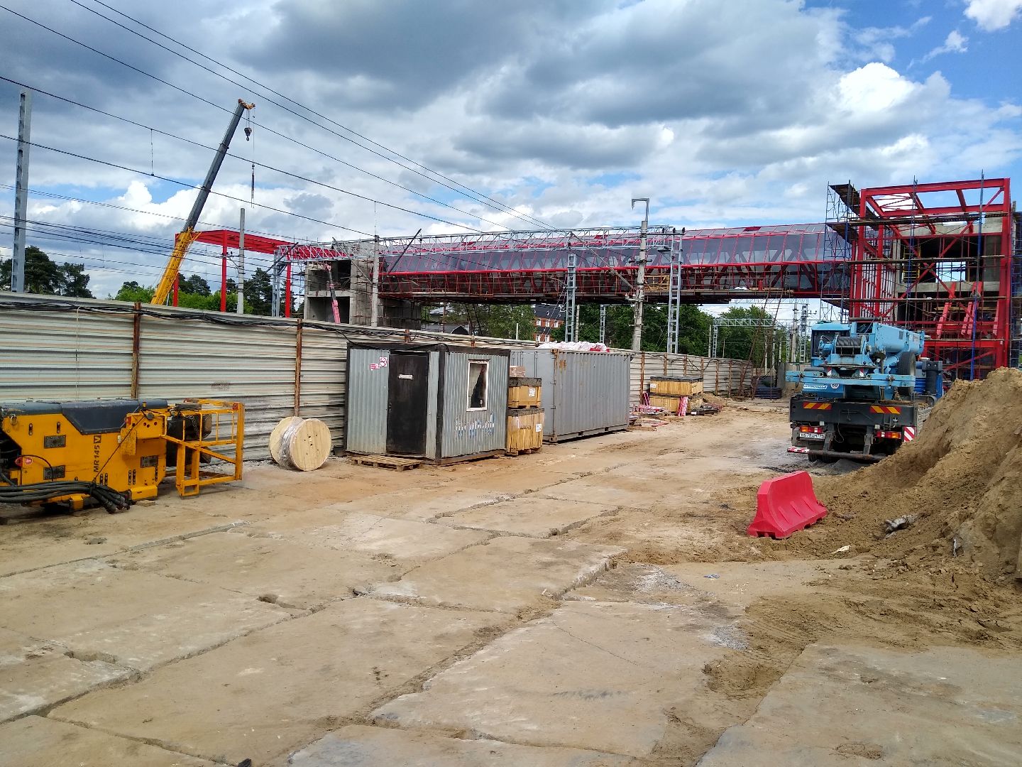 Раменское, транспорт, мост в Удельной, остекление пролётного сооружения