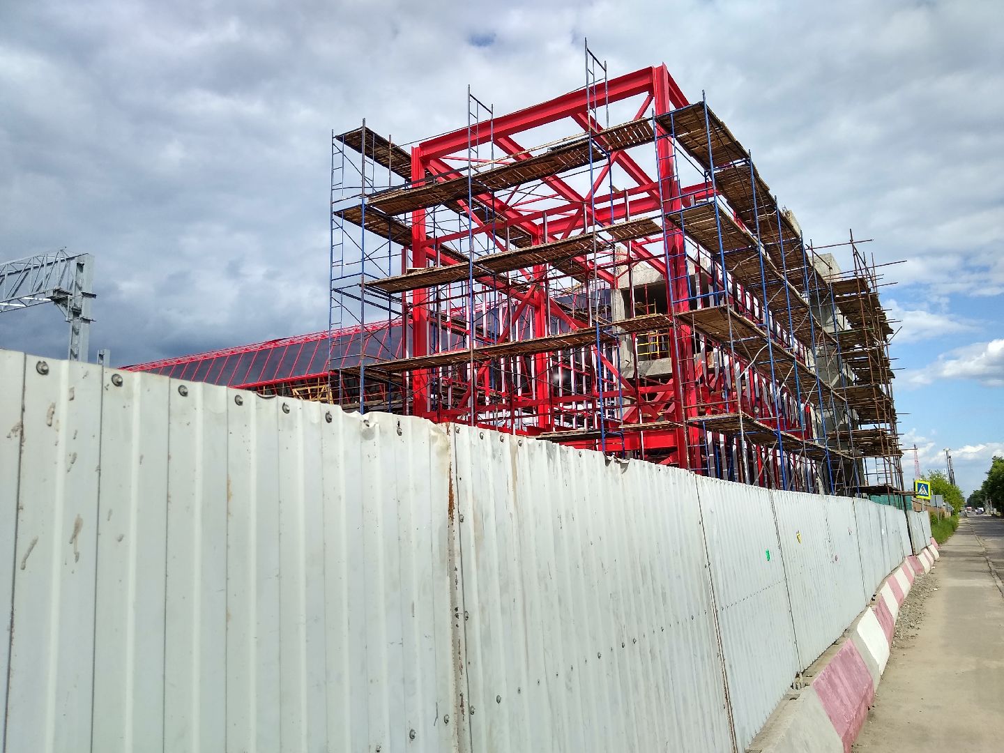 Раменское, транспорт, мост в Удельной, остекление пролётного сооружения