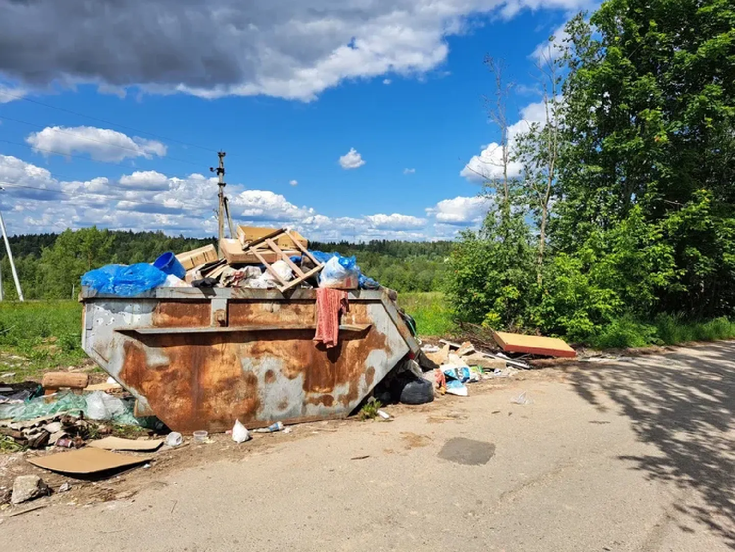 Руза, строительные отходы, мусор, несанкционированный сброс мусора, экология