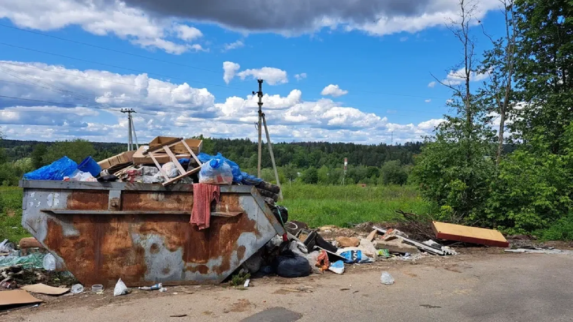 Руза, строительные отходы, мусор, несанкционированный сброс мусора, экология