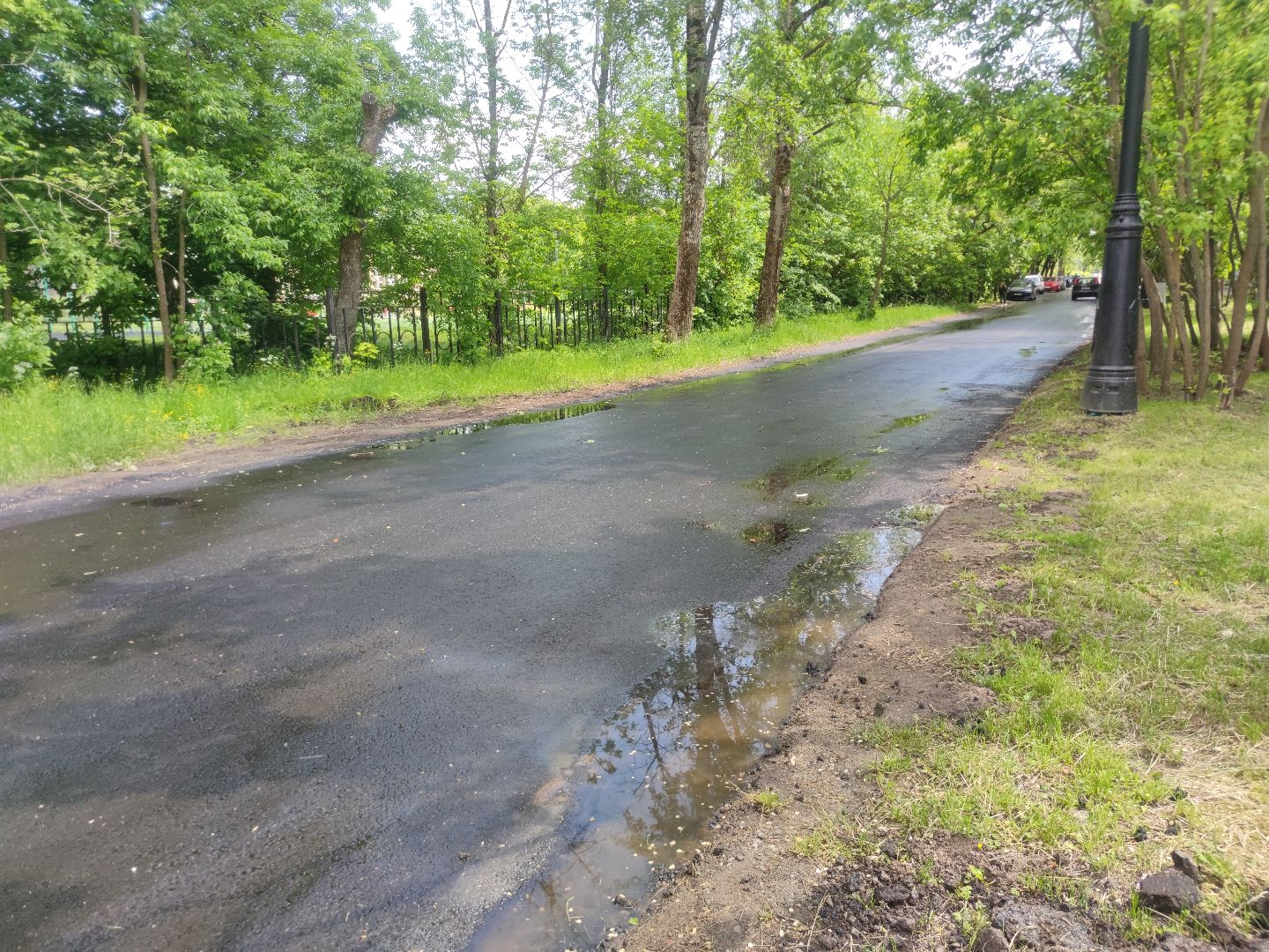 Плановый ремонт дорог, новый асфальт, Дубна